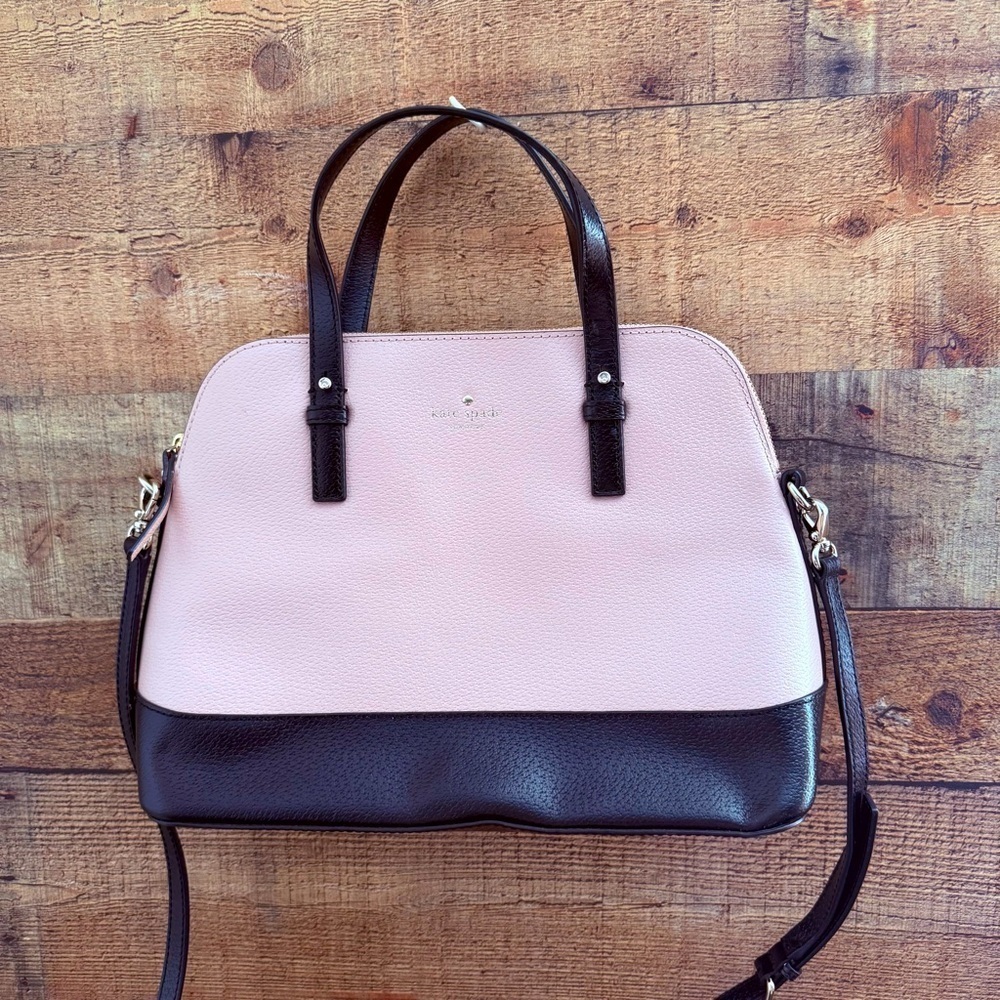 Kate Spade New York Grand Street Leather Colorblock Rachelle Satchel Pink/Black